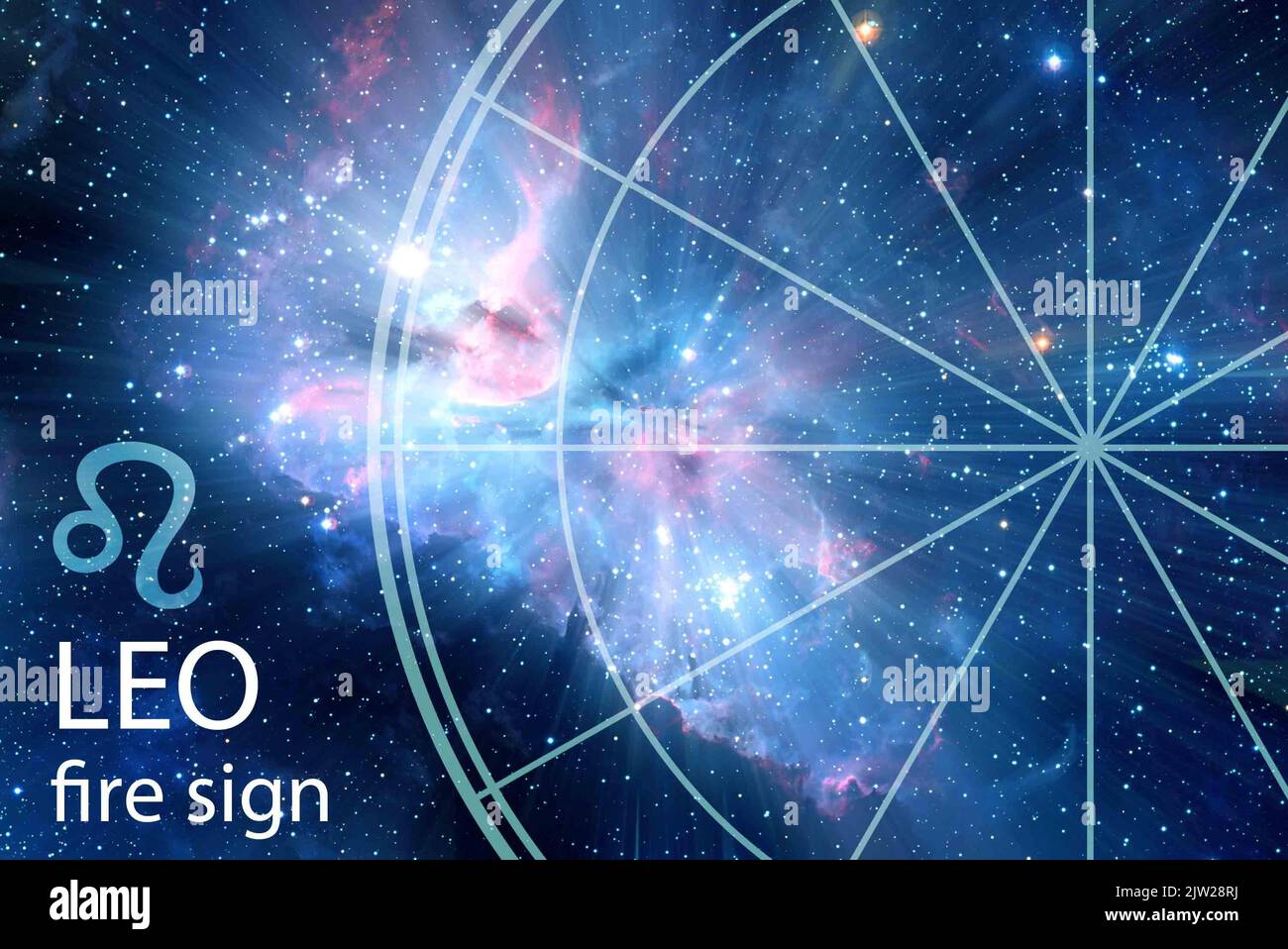 Símbolo de la astrología del signo zodiaco de Leo Foto de stock