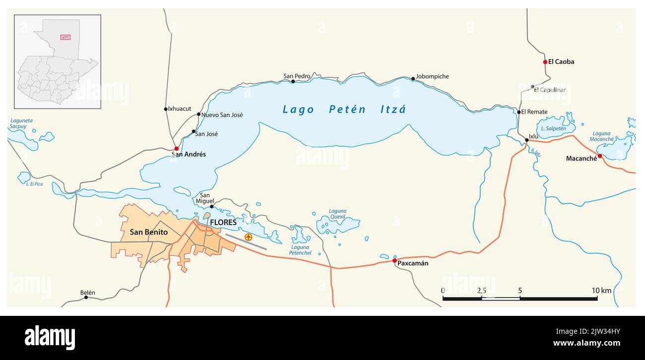 Mapa de guatemala peten Imágenes recortadas de stock Alamy