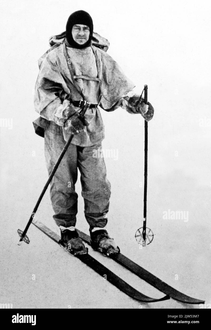 Capitán Scott, Expedición Antártica Británica en 1910 - 1913 Foto de stock