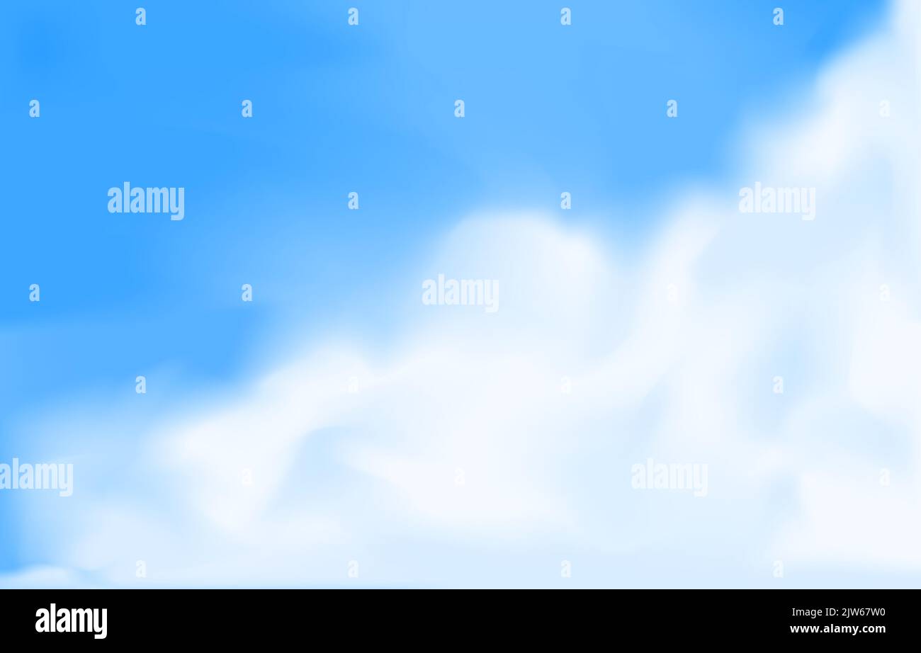 Ilustración vectorial de cumulonimbus con un poco de desenfoque Ilustración del Vector