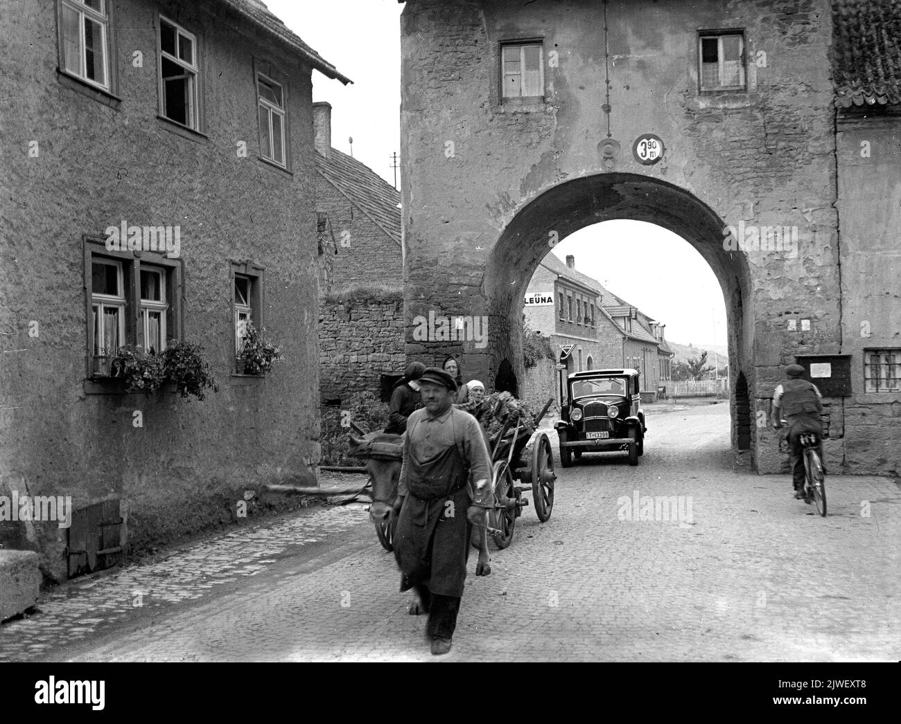 Ciudad medieval de Rothenburg ob der Tauber, Alemania 1933 Deutschland Foto de stock