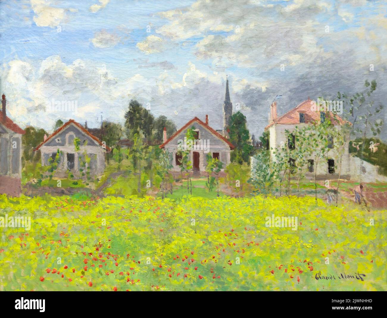 Casas en Argenteuil, Claude Monet, 1873, Alte Nationalgalerie, Berlín, Alemania, Europa Foto de stock