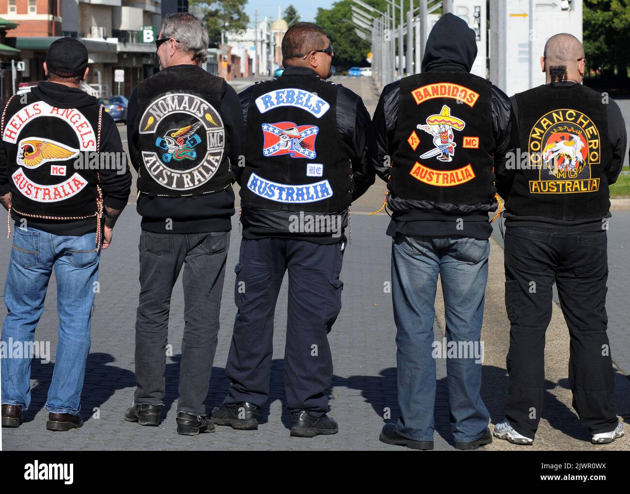 Los miembros de Hells Angels MC, Nomads MC, Rebels MC, Bandidos MC y