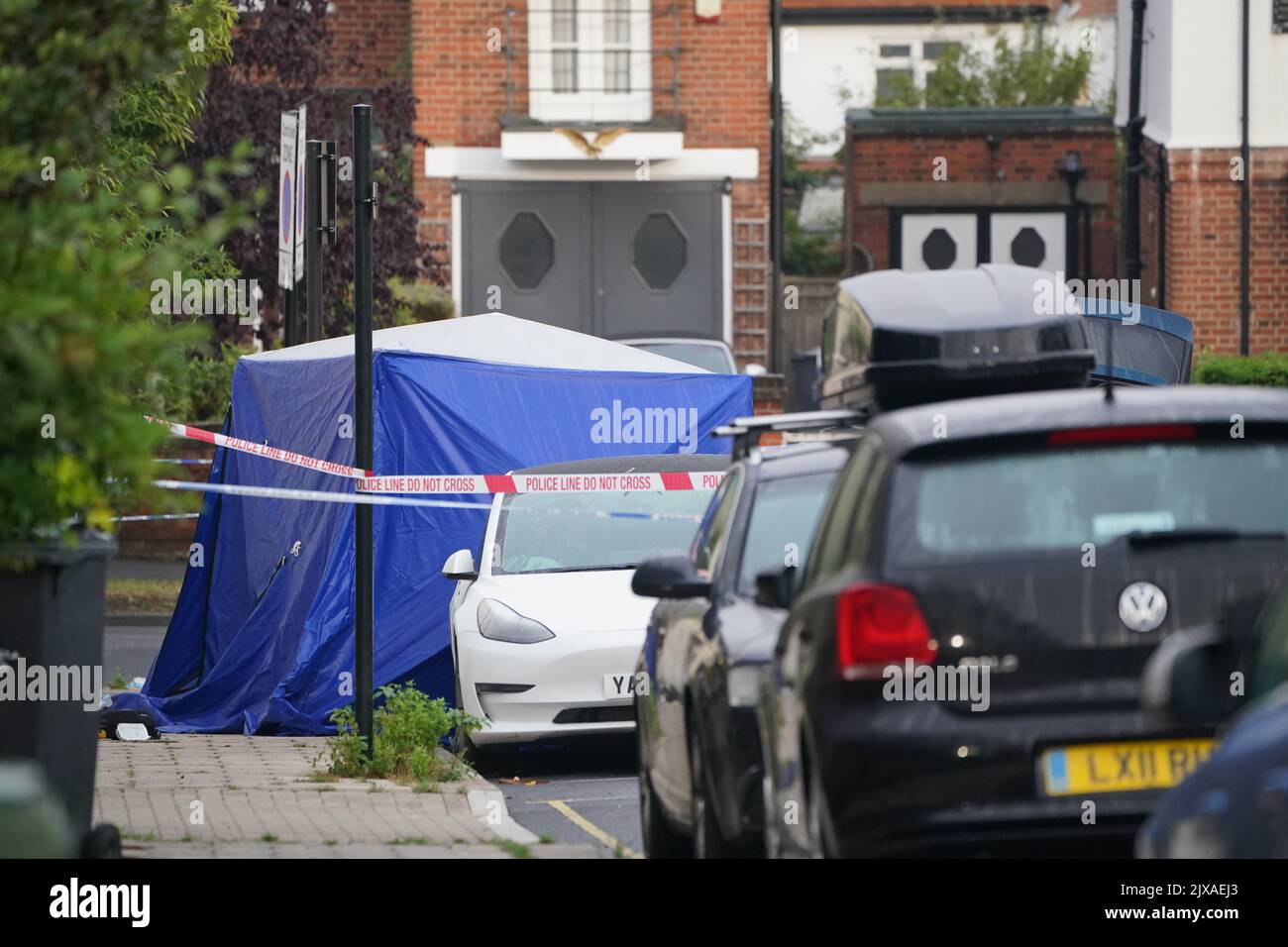 La escena en Kirkstall Gardens, Streatham Hill, al sur de Londres