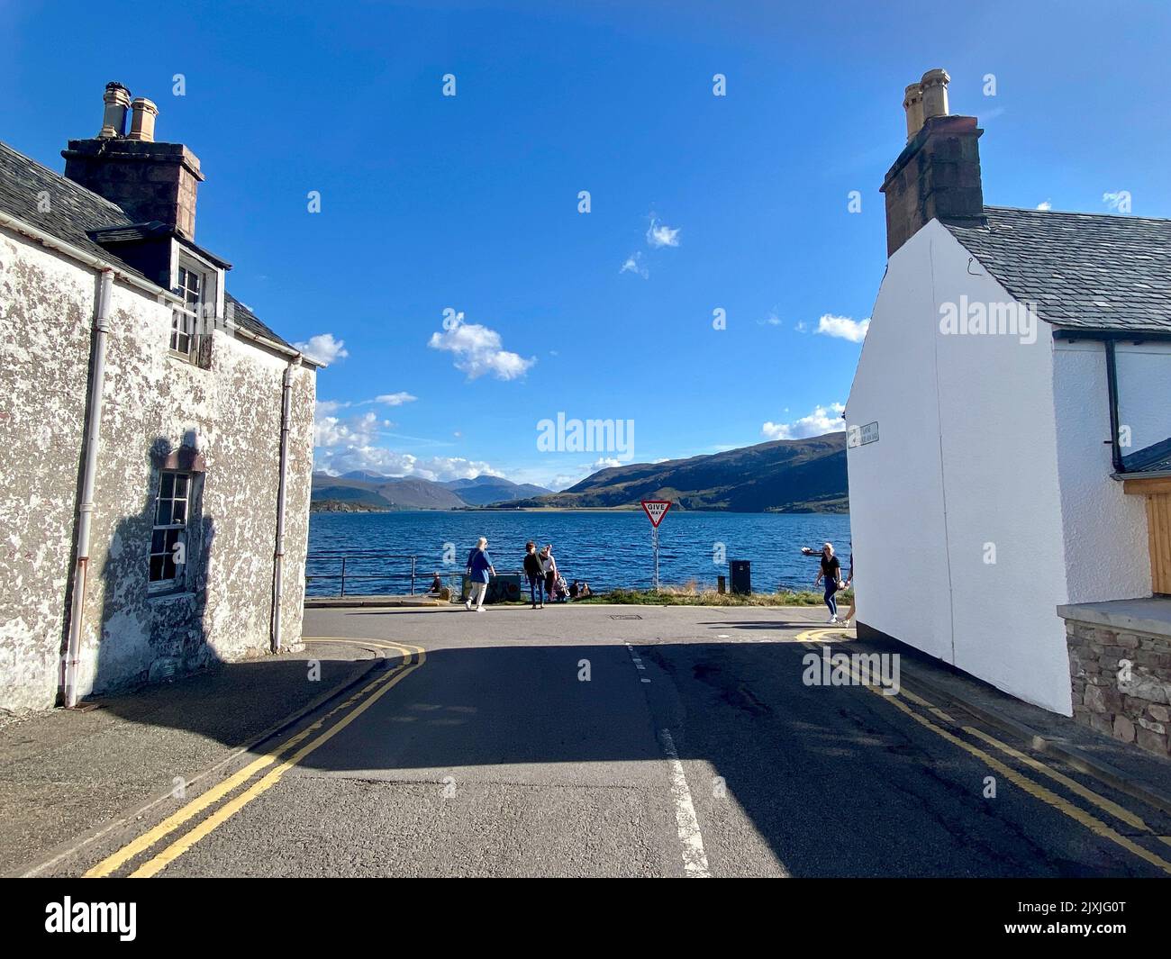 West Lane, Ullapool, Highlands, Escocia Foto de stock