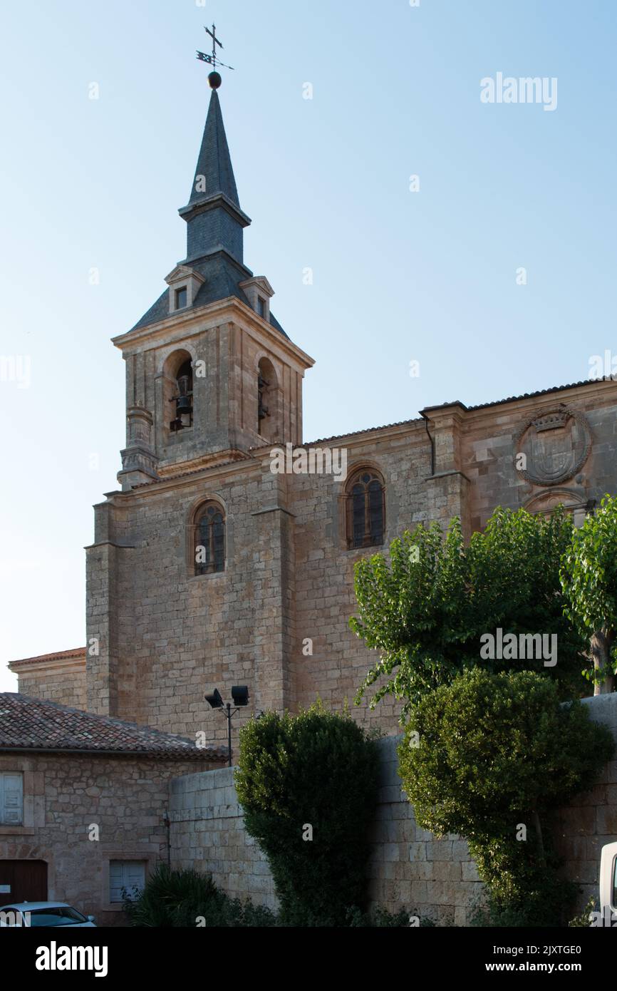 Fachada de la Colegiata de San Pedro en Lerma, Burgos. España