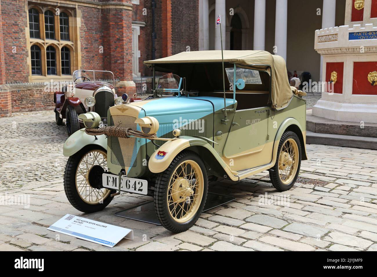 Austin Seven Mulliner Military (1932) se vendió por 33.750 libras. Subasta de coches clásicos de Gooding, 3 de septiembre de 2022. Hampton Court Palace, Londres, Reino Unido, Europa Foto de stock