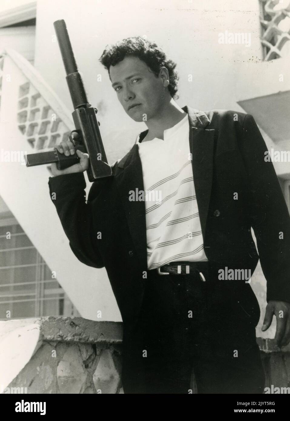 El actor mexicano Carlos Gallardo en la película El Mariachi, USA 1992