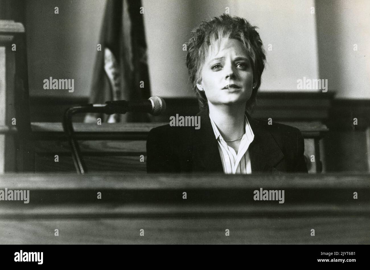 La actriz estadounidense Jodie Foster en la película El acusado, EE.UU. 1988 Foto de stock