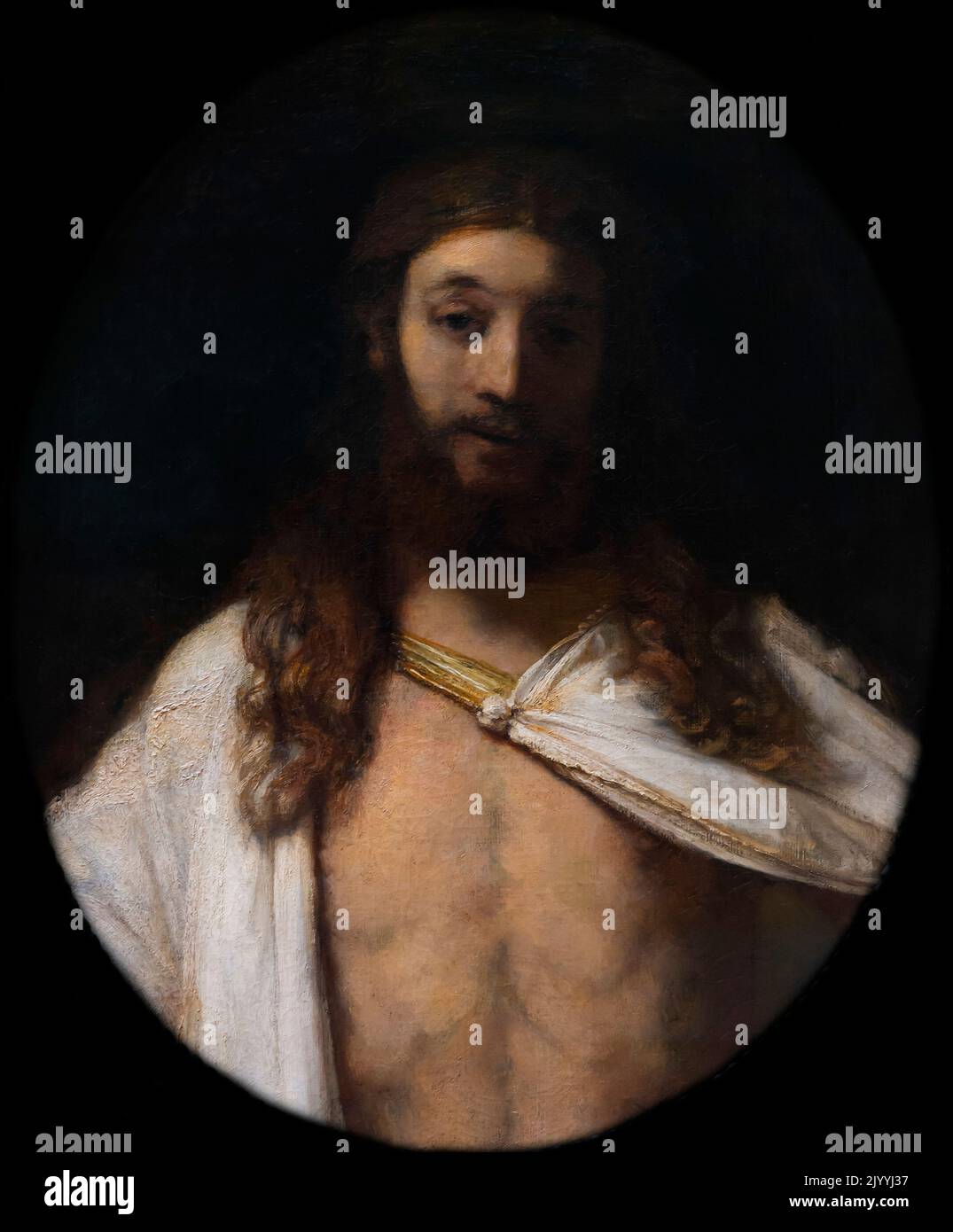 El Cristo resucitado, Rembrandt, 1661, Alte Pinakothek, Múnich, Alemania Foto de stock