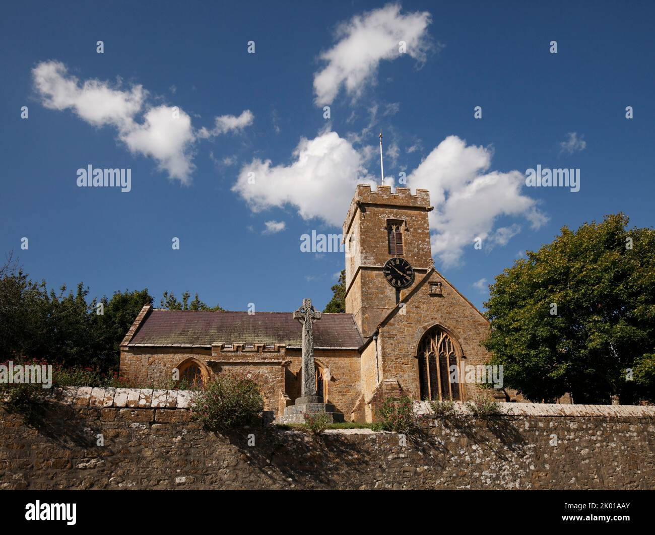 Iglesia de San Juan Bautista, Symonsbury, Dorset. REINO UNIDO Foto de stock