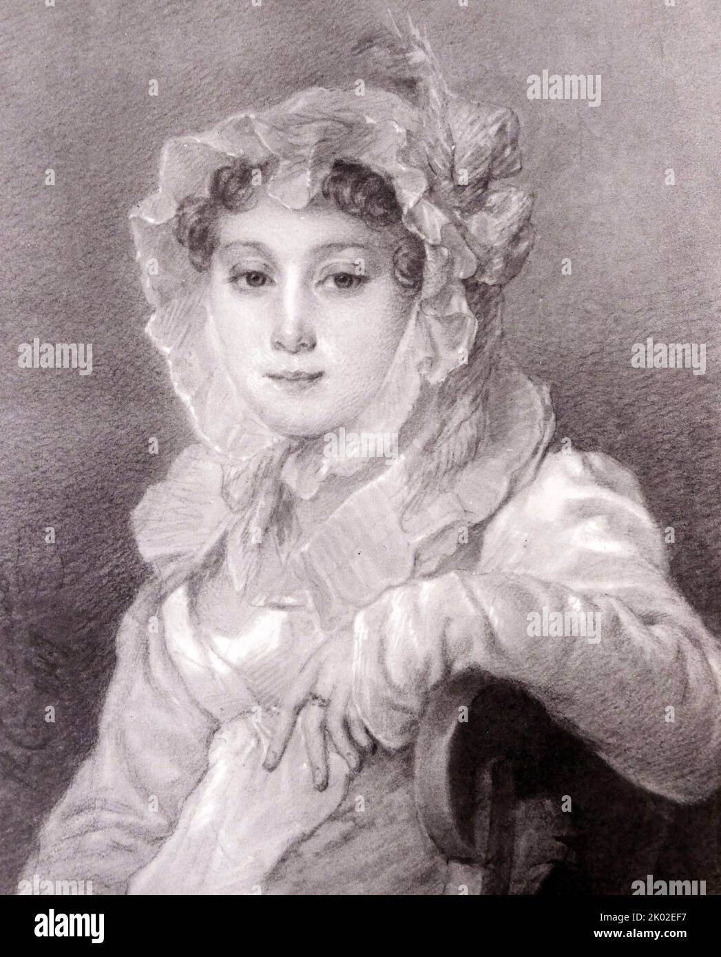 Retrato de E. T. Razumovskaya. 1817. Por P. Sokolov Foto de stock