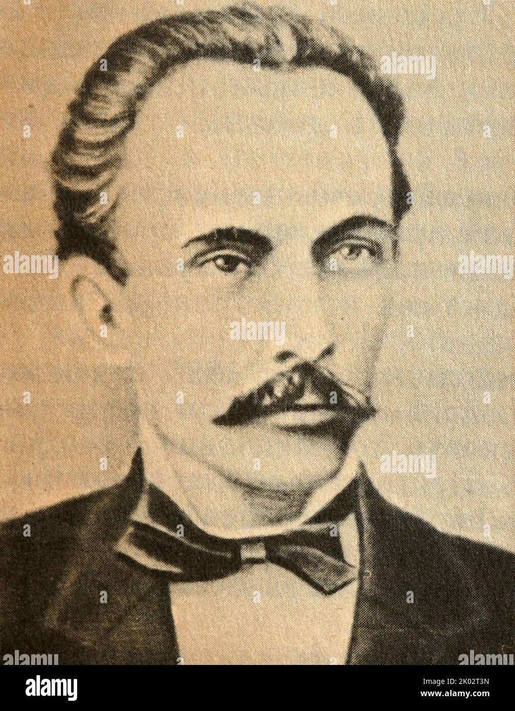 Dimitar Blagoev (1856-1924). Organizador de uno de los primeros grupos socialdemócratas de Rusia. Líder de la socialdemocracia revolucionaria búlgara y, más tarde, del Partido Comunista búlgaro. Foto de stock