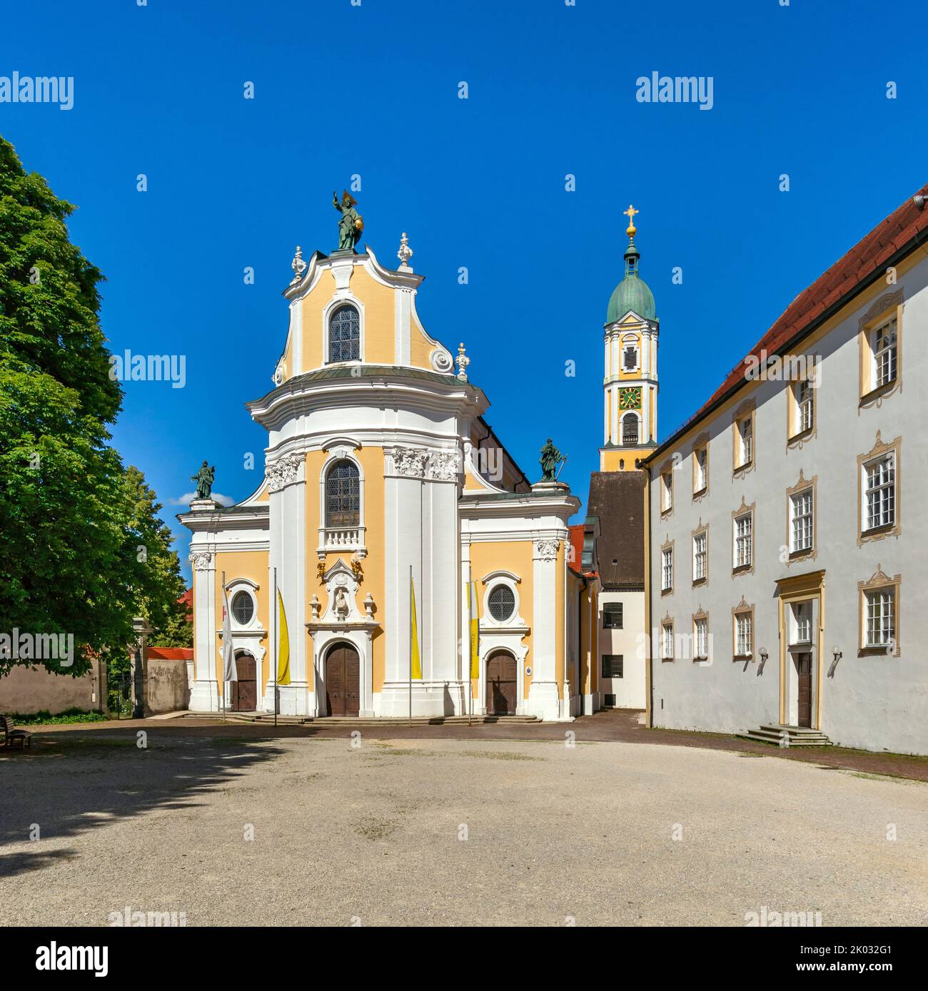 La Abadía Imperial de Ochsenhausen fue un monasterio benedictino dedicado a San Jorge de 1090 a 1803. Foto de stock