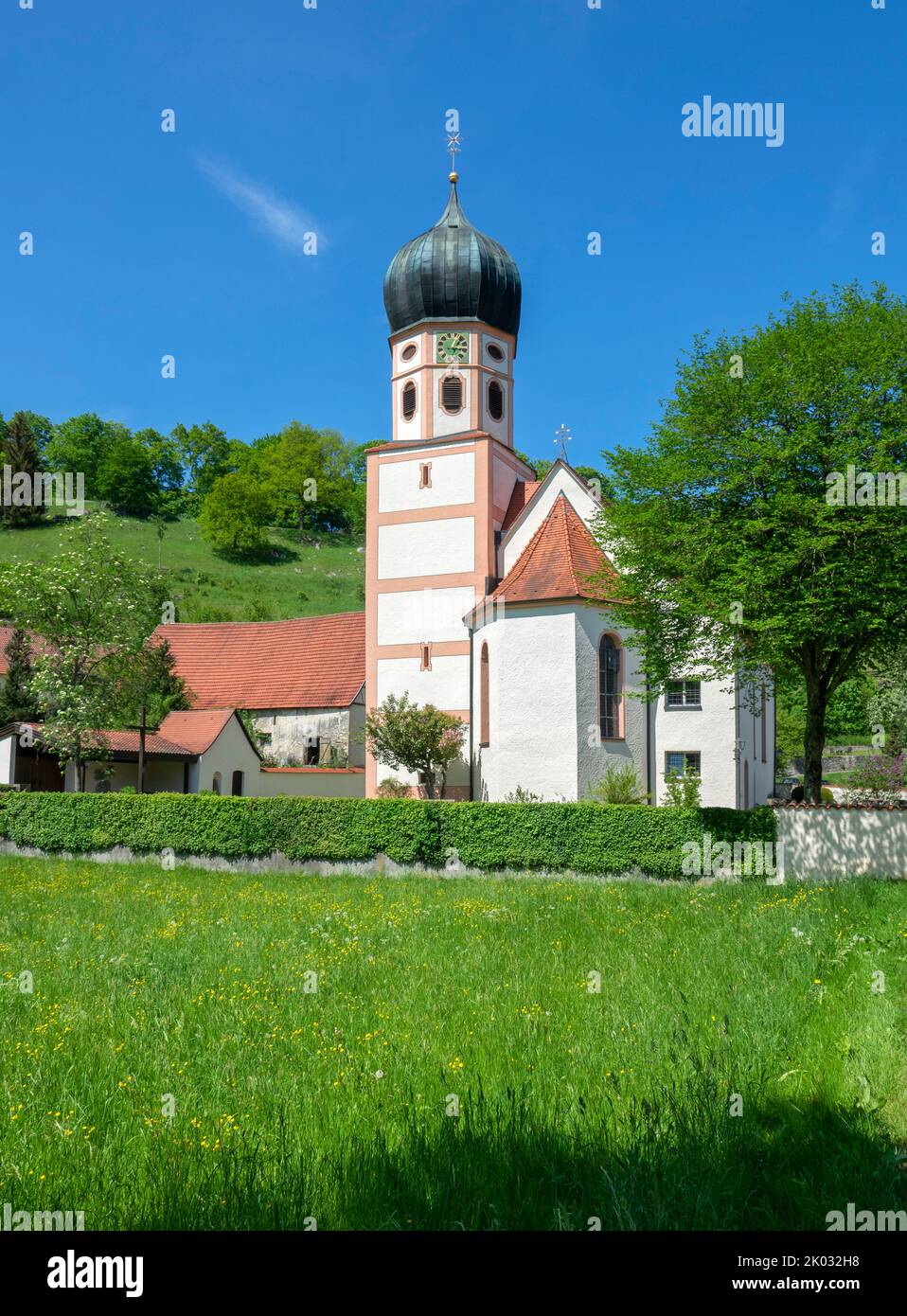 La iglesia de San Gallo fue construida en 1735 por Fernando Fürst zu Fürstenberg en estilo barroco. Foto de stock