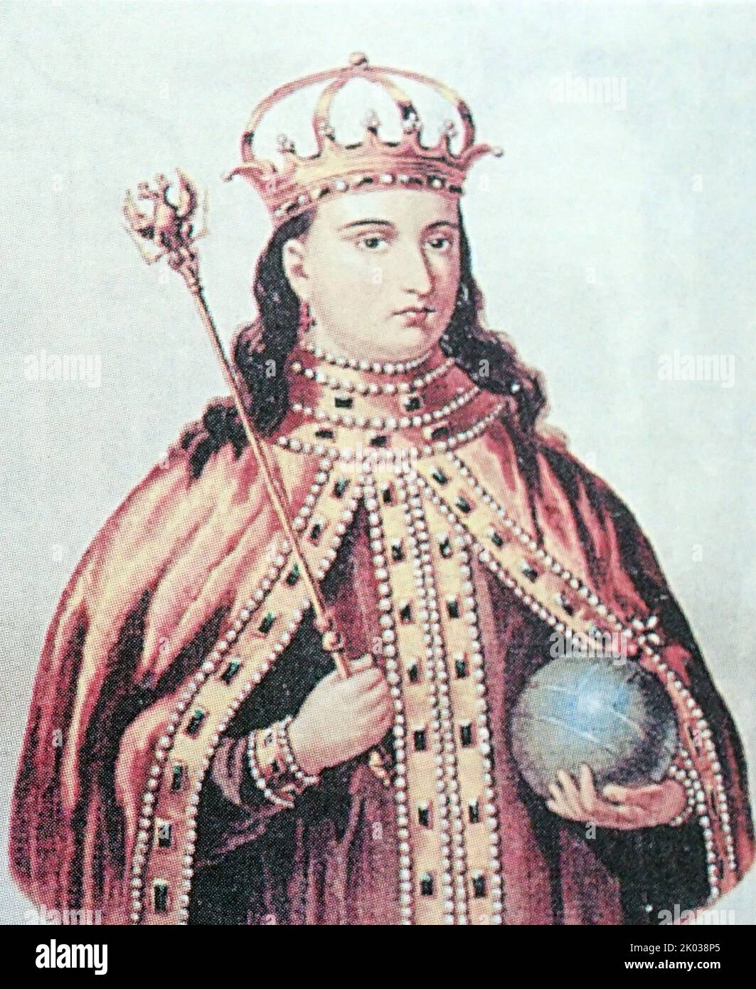 Princesa Sophia Alekseevna. Sophia Alexeyevna (1657 - 1704) gobernó como regente de Rusia de 1682 a 1689. Foto de stock