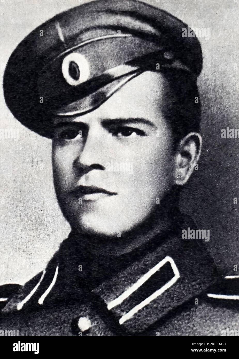 Suboficial (más tarde Marshall) Georgy Zhukov, ejército imperial ruso, 1916. Foto de stock