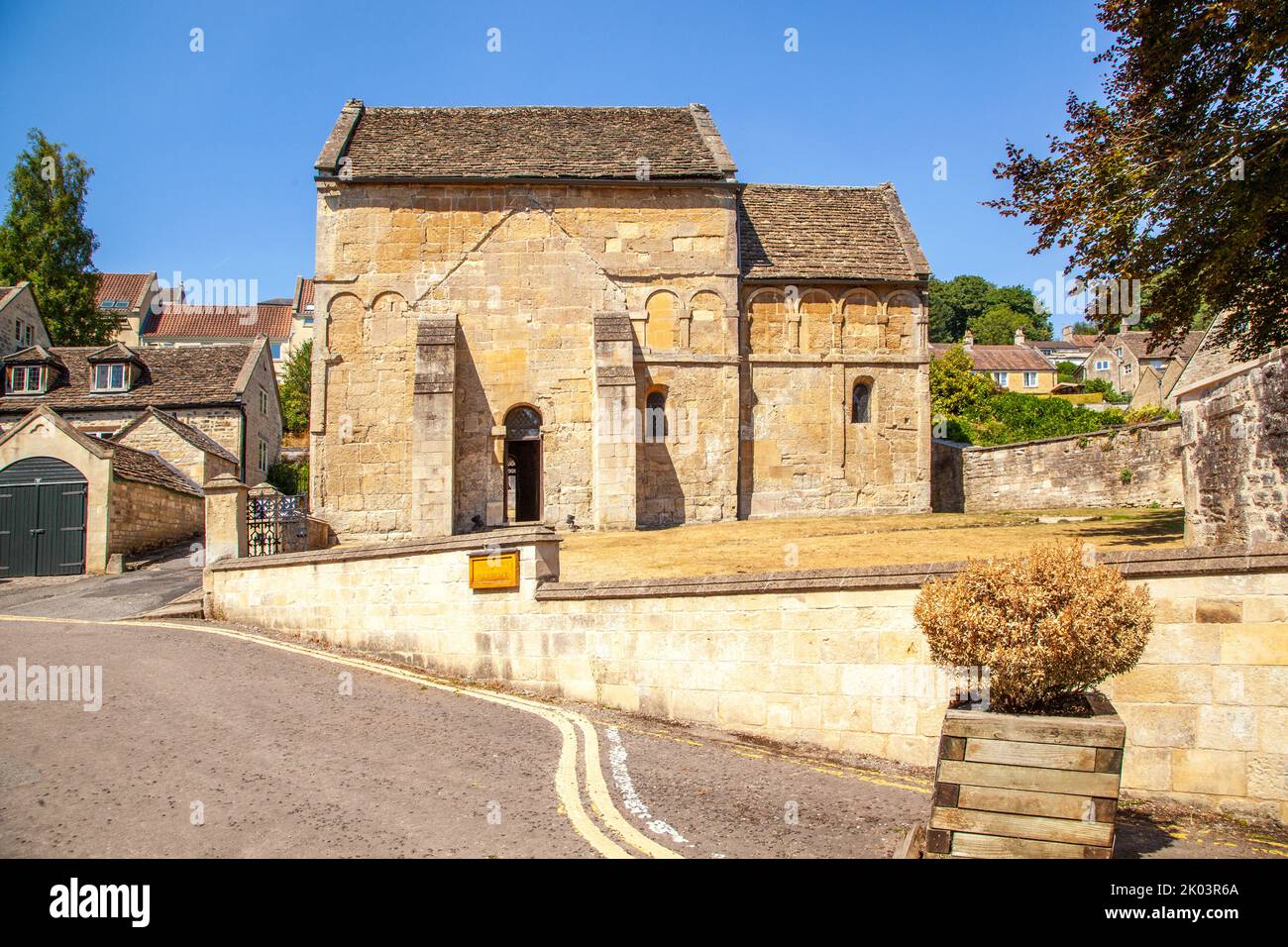 St Laurence's Church, Bradford-on-Avon, Wiltshire, es una de las pocas iglesias anglosajonas que sobreviven en Inglaterra y que no muestra alteraciones posteriores Foto de stock