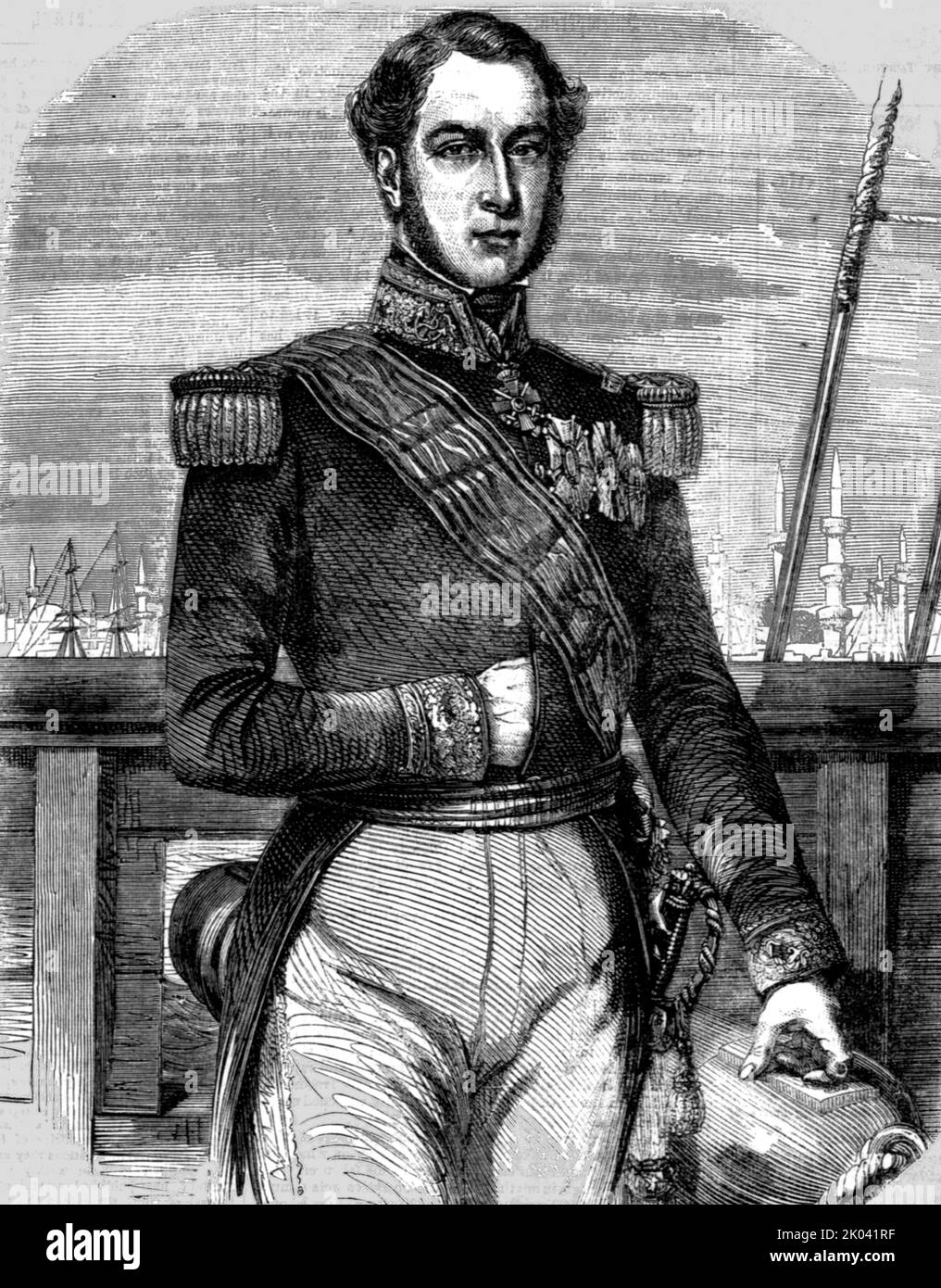 'Almirante Hamelin', 1854. De «Cassells Illustrated Family Paper; London Weekly 31/12/1853 - 30/12/1854». Foto de stock