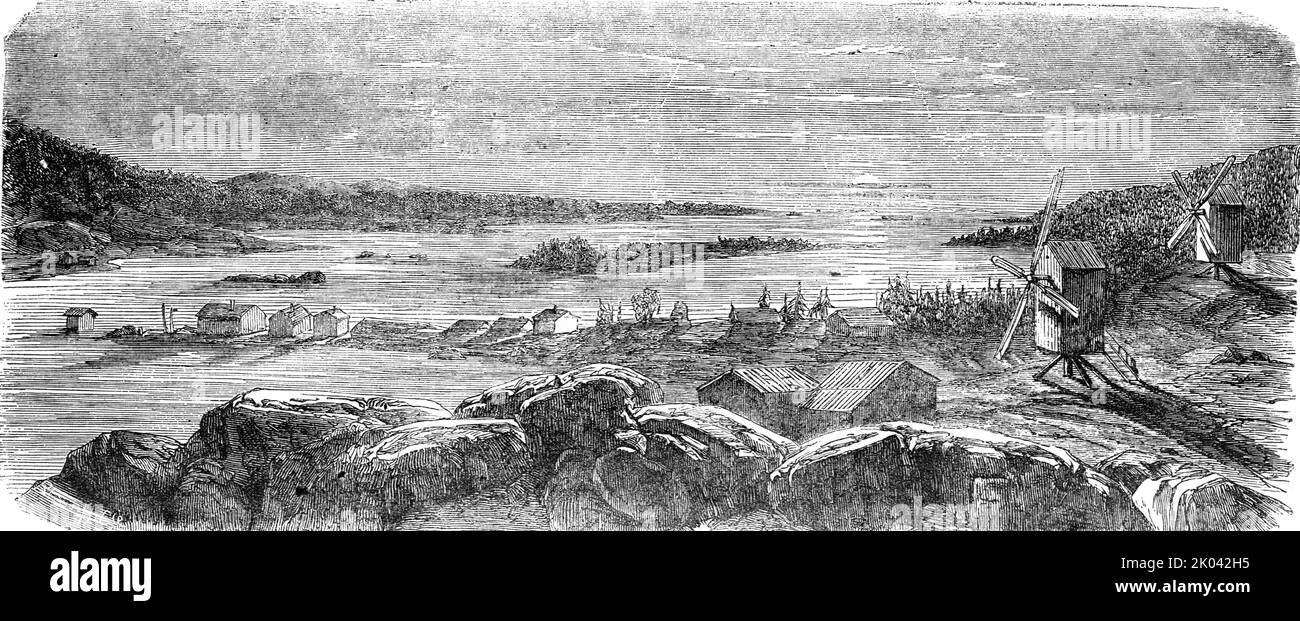 'El Golfo de Finlandia de Lorisa (Rusia)', 1854. De «Cassells Illustrated Family Paper; London Weekly 31/12/1853 - 30/12/1854». Foto de stock