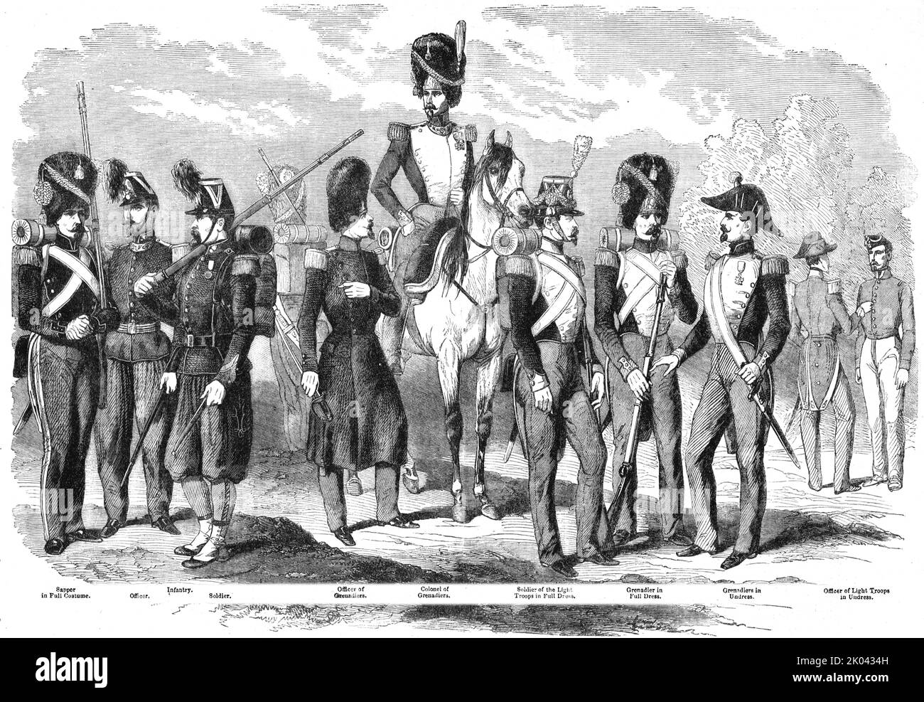 'Nueva Guardia Imperial', 1854. De «Cassell's Illustrated Family Paper; London Weekly 31 Dec 1853 to 30 Dec 1854». Foto de stock