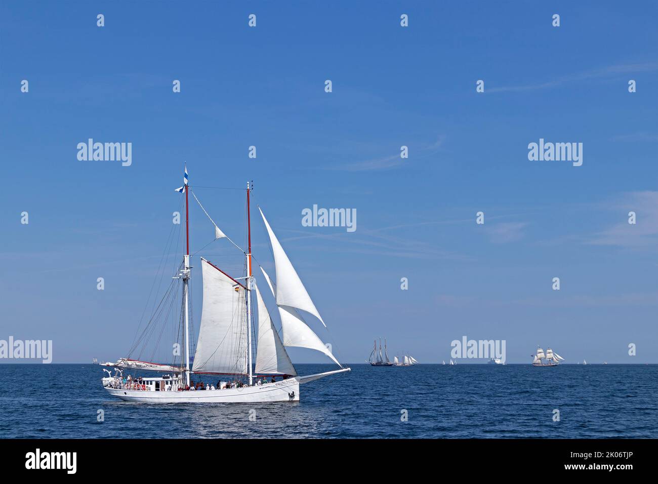velero, Mar Báltico, Hanse Sail, Warnemünde, Rostock, Mecklemburgo-Pomerania Occidental, Alemania Foto de stock