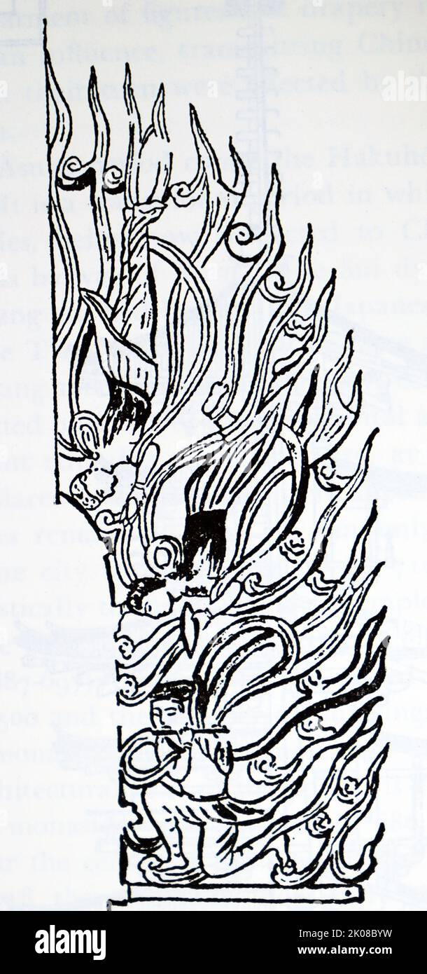 Finial of Yakushiji Pacoda, C720. Yakushiji es uno de los templos