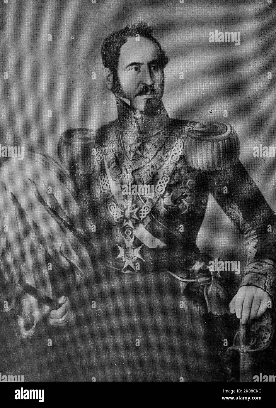 Baldomero Fernández-Espartero y Alvarez de Toro (27 de febrero de 1793 - 8 de enero de 1879) fue un mariscal y estadista español Foto de stock
