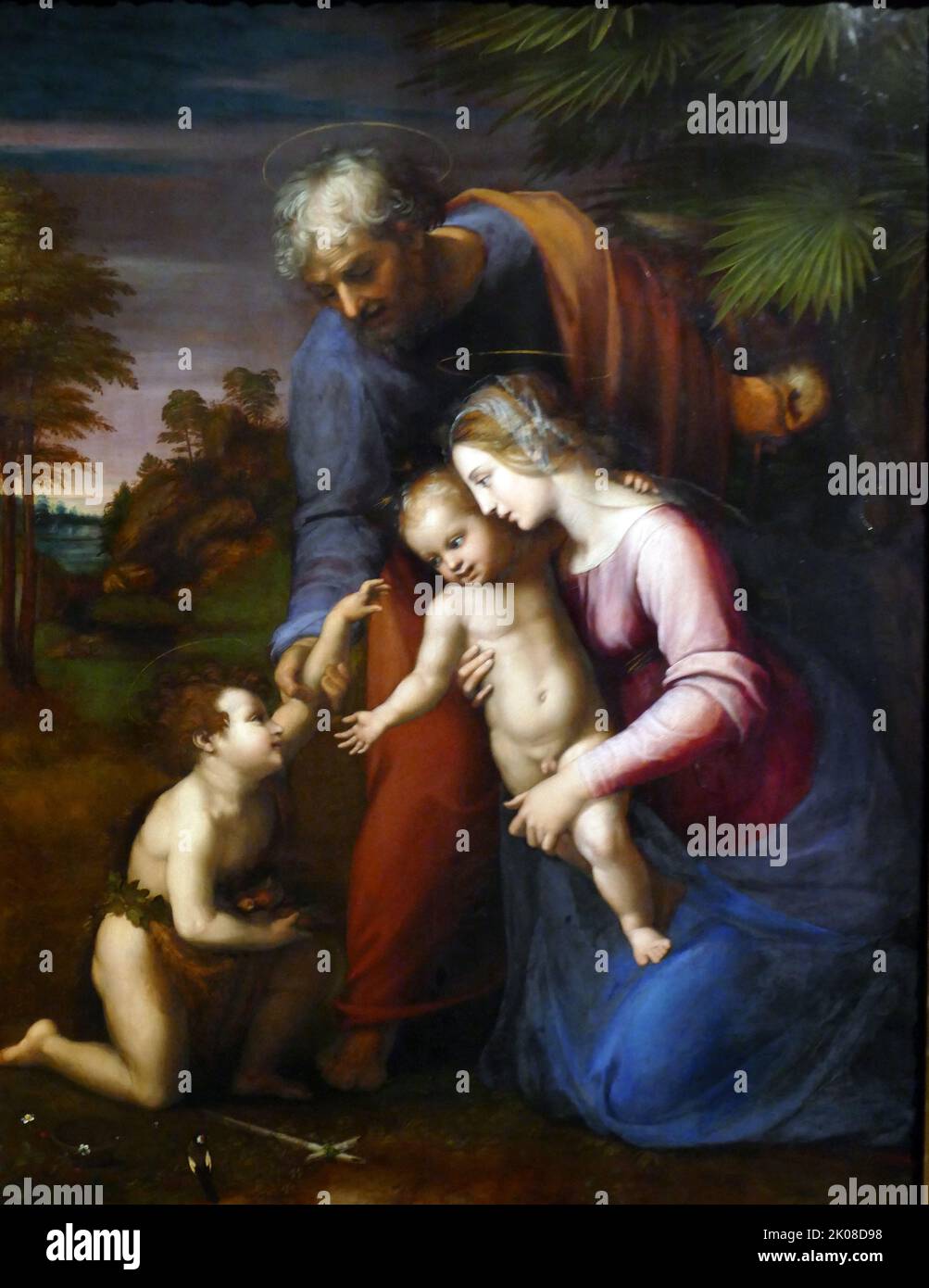 Sagrada Familia con el joven Juan, c1513-14, por Raffael und Werkstatt Foto de stock