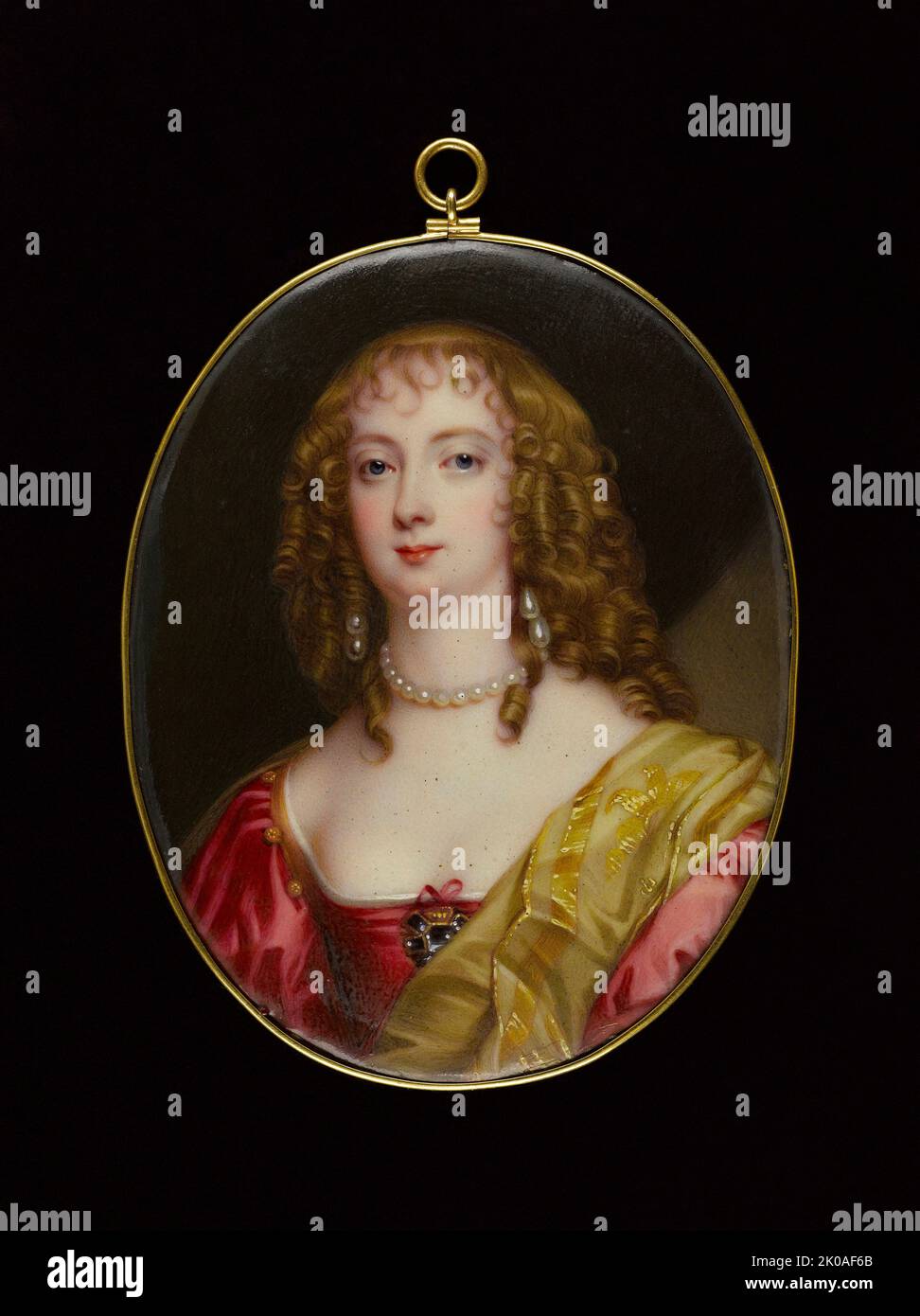 Retrato de la Condesa de Bedford, según Anton Van Dyck, 1844. Foto de stock
