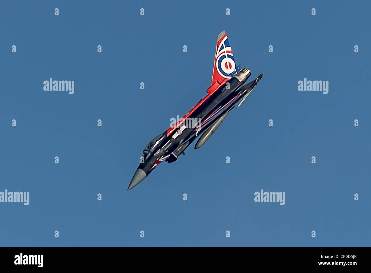 Pantalla de aviones de combate RAF Typhoon, Bournemouth Air Show 2022, Reino Unido Foto de stock