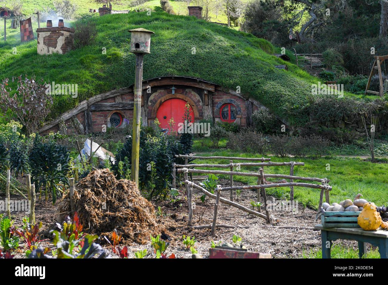 Hobbiton, Nueva Zelanda, Matamata Foto de stock