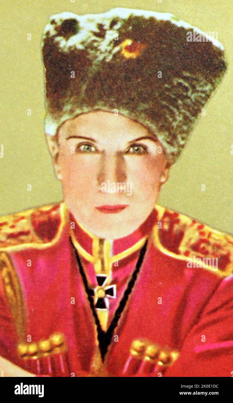 Iván Ilyich Mozzhukhin (1889--1939), normalmente se presenta utilizando la transliteración francesa Ivan Mosjoukine, actor de cine mudo ruso. Foto de stock