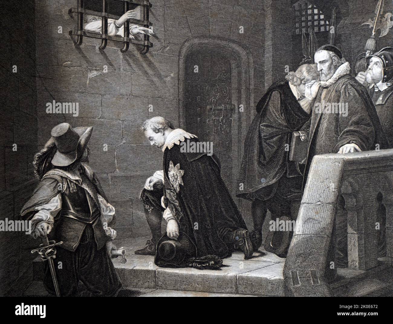 Ejecución de Henry Stafford, 1st Barón Stafford (1501 - 30 de abril de 1563); noble inglés. Después de la ejecución por traición en 1521 y el testigo póstumo de su padre Edward Stafford, 3rd Duque de Buckingham, con la confiscación de todas las propiedades y títulos de la familia. Foto de stock