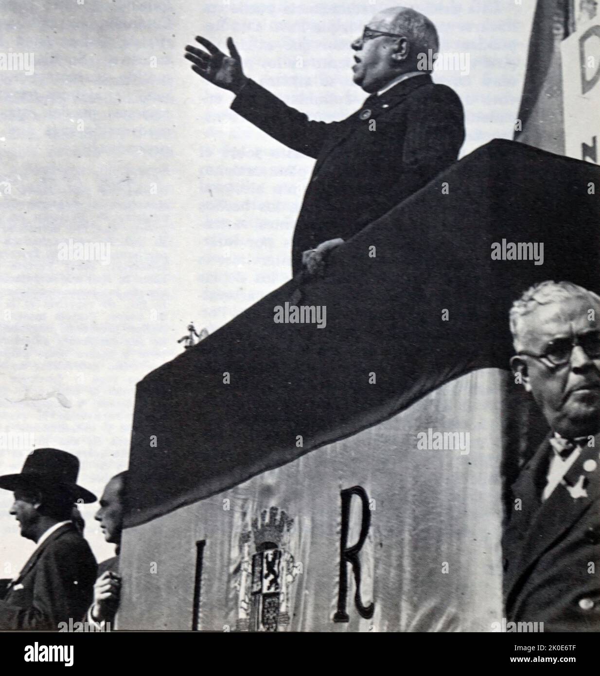 Manuel Azana Díaz (1880 - 1940) Político español que fue Primer Ministro de la Segunda República Española (1931-1933 y 1936), organizador del Frente Popular en 1935 y último Presidente de la República (1936-1939). Foto de stock