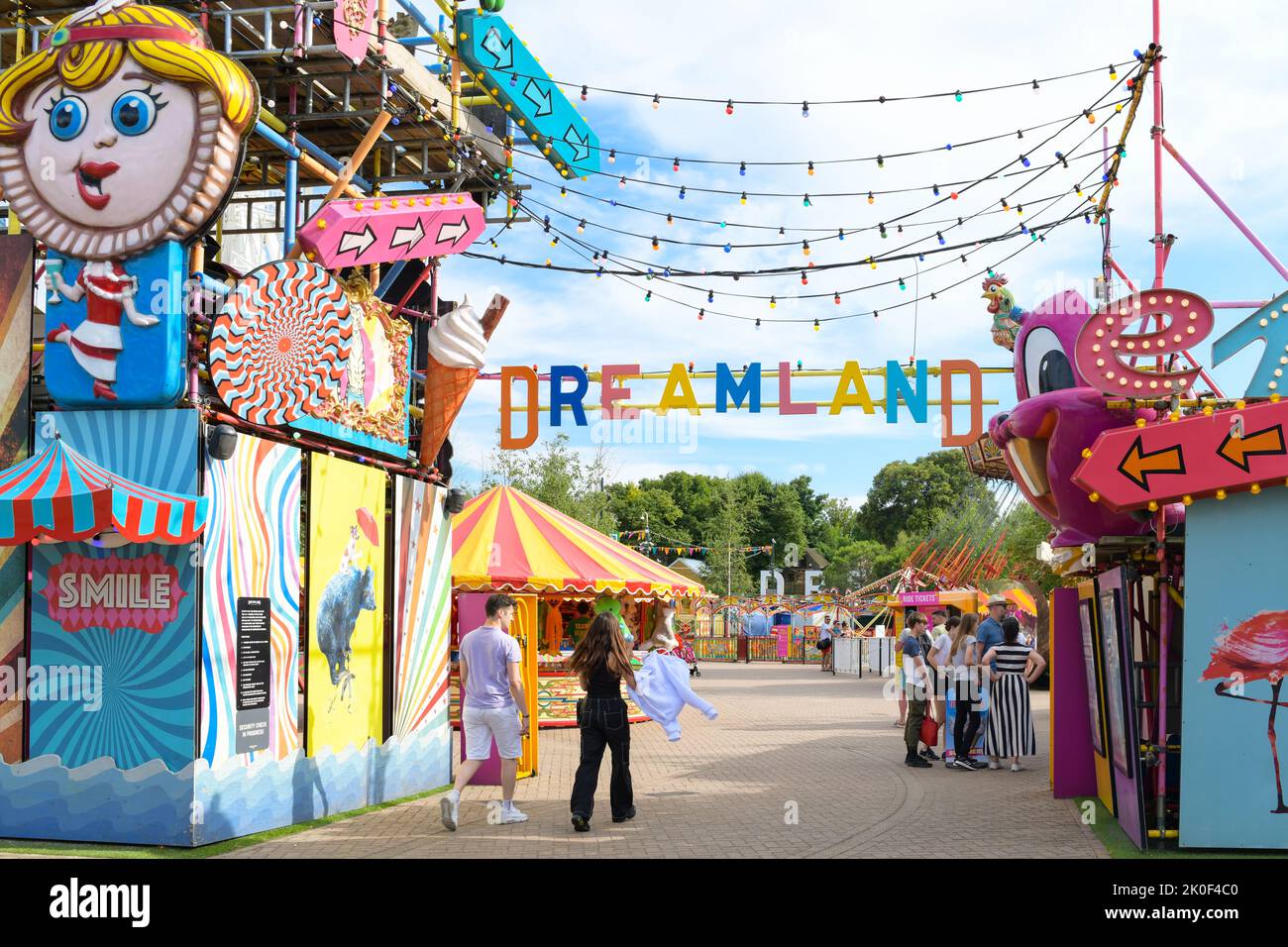 Parque de atracciones y centro de entretenimiento Dreamland, Margate, Kent, Inglaterra, Reino Unido Foto de stock