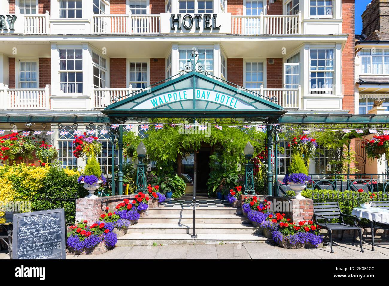 Walpole Bay Hotel, Cliftonville, Margate, Kent, Inglaterra, REINO UNIDO Foto de stock