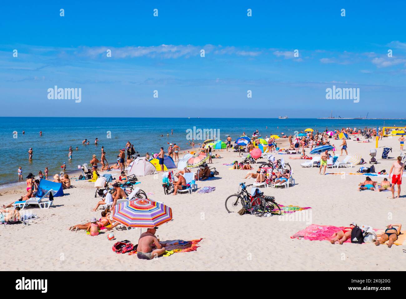Smiltynės Paplūdimys, playa, Smiltyne, Espada Curónica, Lituania Foto de stock