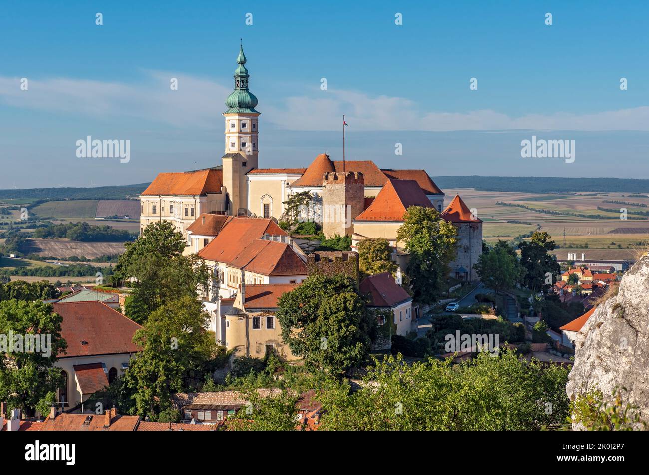 Castillo de Mikulov, República Checa Foto de stock