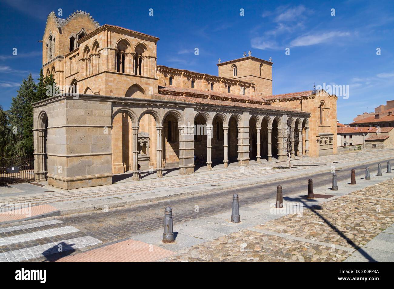 Basílica de San Vicente en Ávila, España. Foto de stock