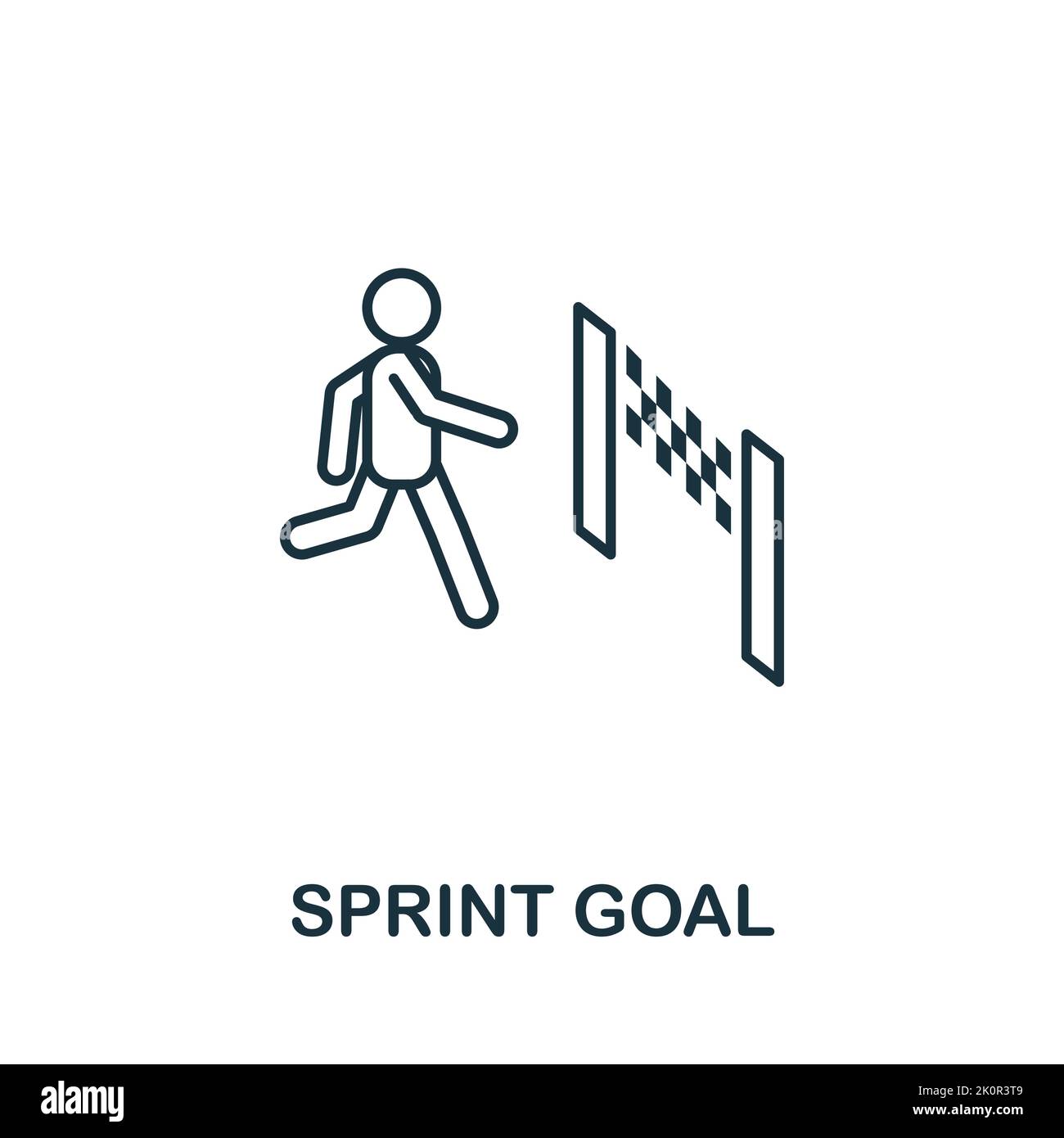 El icono de Sprint Goal. Elemento creativo de la colección de métodos