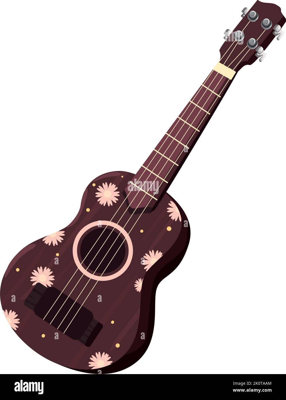 Decorated guitar Imágenes recortadas de stock - Alamy