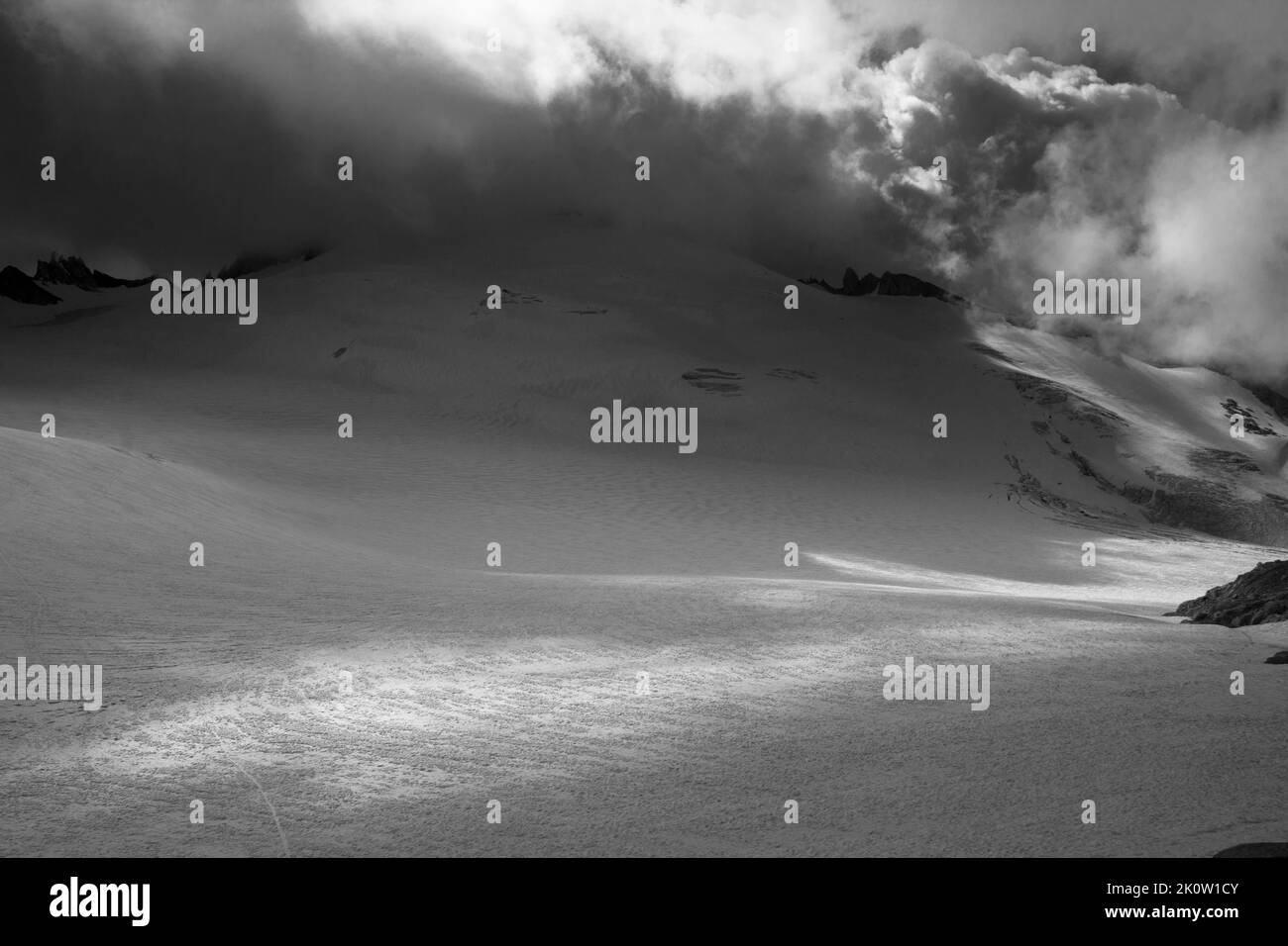 Eindrücke vom Orny-Gletscher in den Walliser Alpen Foto de stock