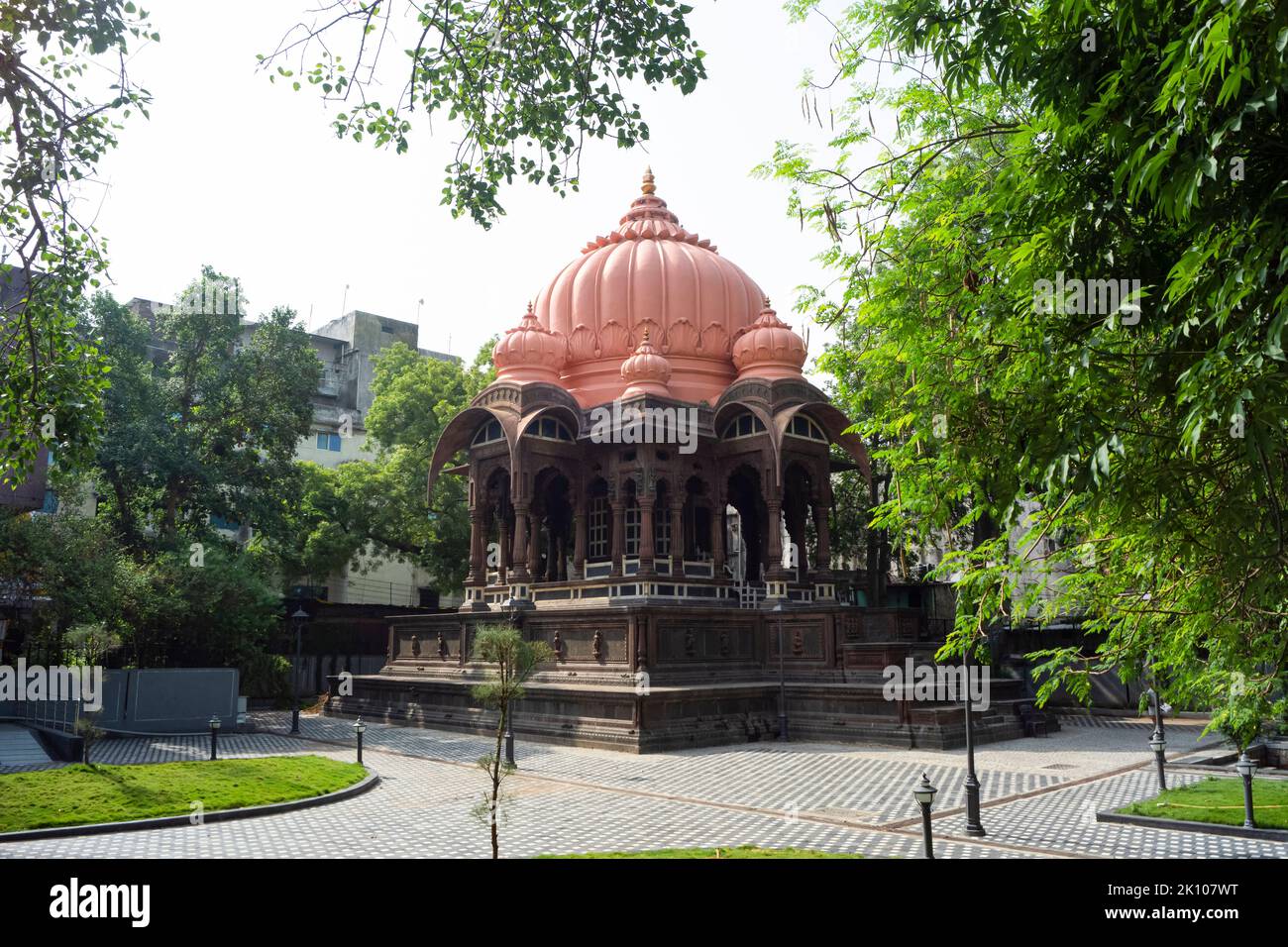 Boliya Sarkar ki Chhatri, Indore, Madhya Pradesh. También conocido como Malhar Rao Chhatri. Arquitectura India. Arquitectura antigua del templo indio. Foto de stock