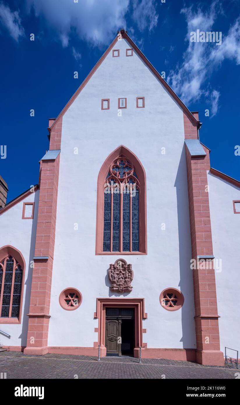 Entrada, Iglesia Carmelita, Karmeliterkloster, Maguncia, Alemania Foto de stock