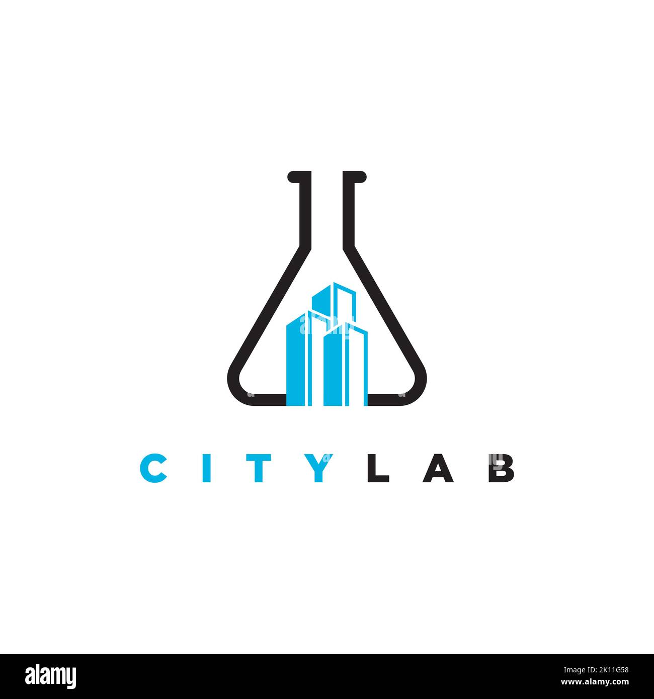 creación con plantilla vectorial de diseño de logotipo de laboratorio