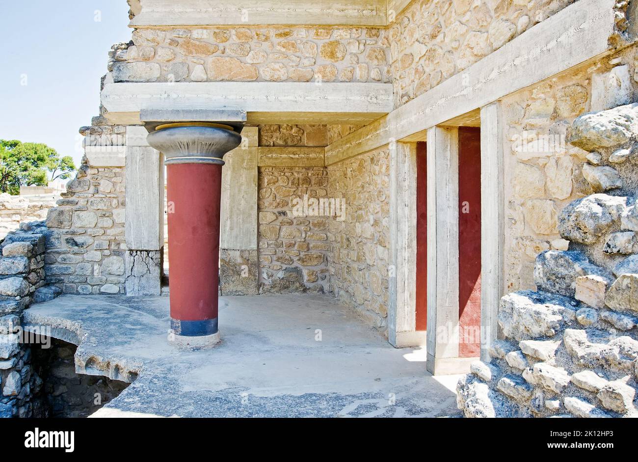 Sala del palacio de Knossos el resto del antiguo palacio de Knossos
