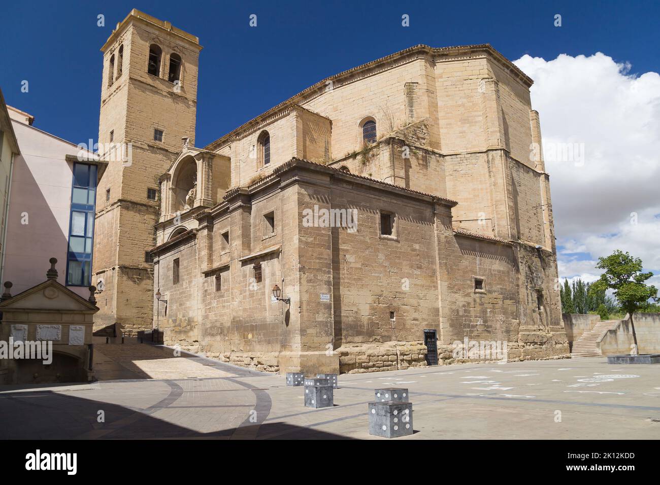Iglesia de Santiago el Real en Logrono, España. Foto de stock