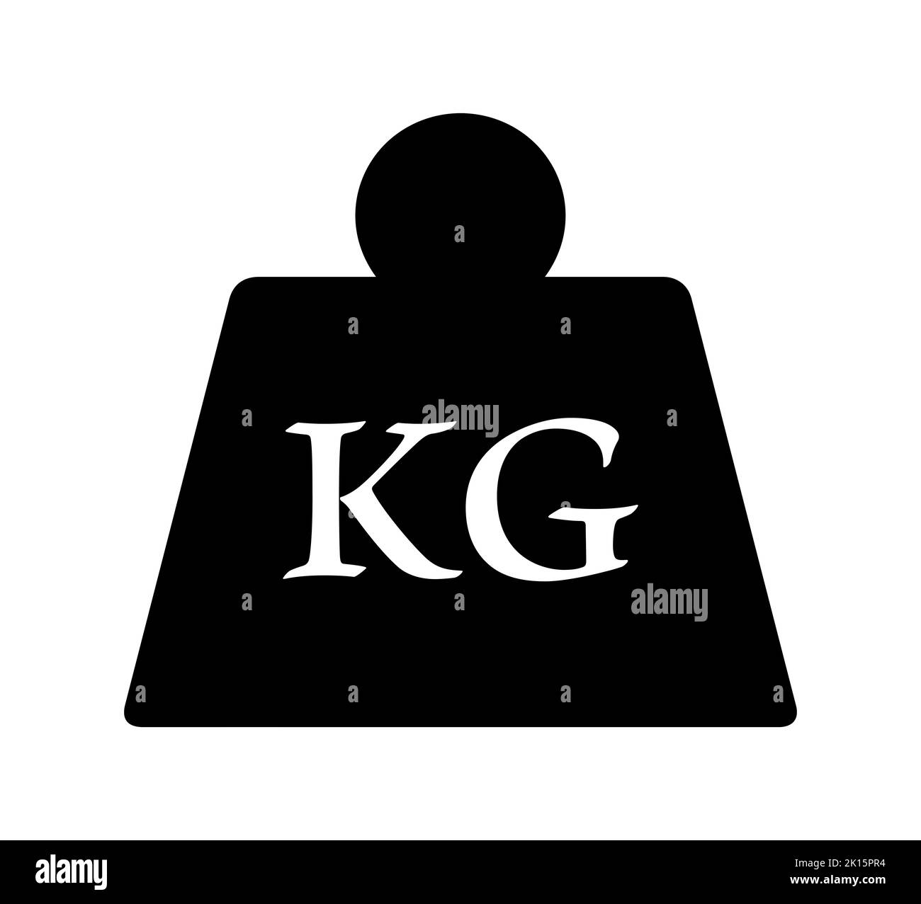 Icono de peso. Ilustración de vector plano negro sobre fondo blanco