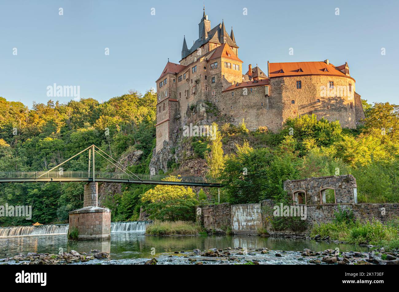 Castillo Kriebstein en Sajonia, Alemania Foto de stock